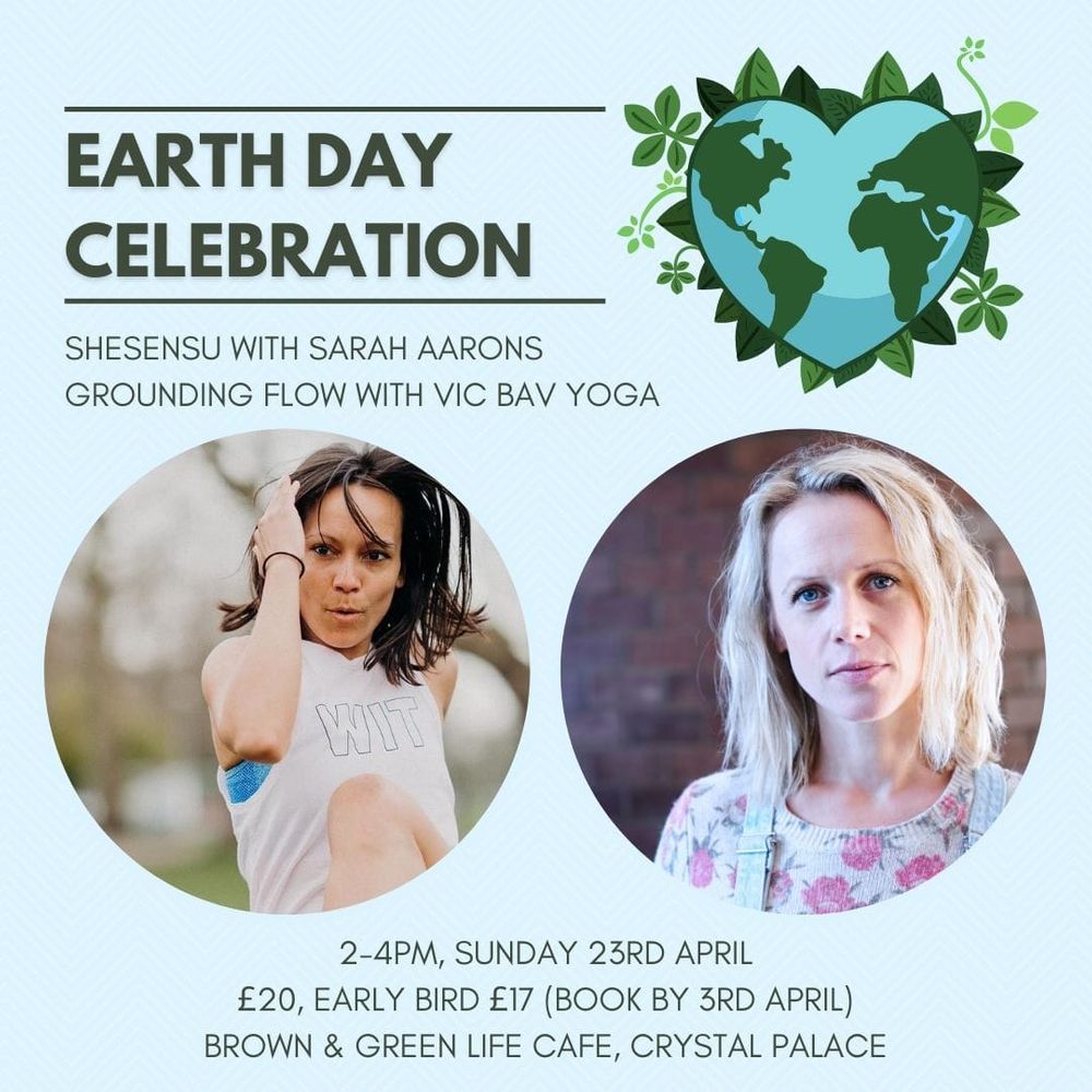 Join me and Vic this Sunday for an Earth Day Celebration! We will starting off with an energising Shesensu session, followed by a Grounding Vinyasa Flow... the perfect compliment to each other. Head to my profile for details and bookings 😁🙏
