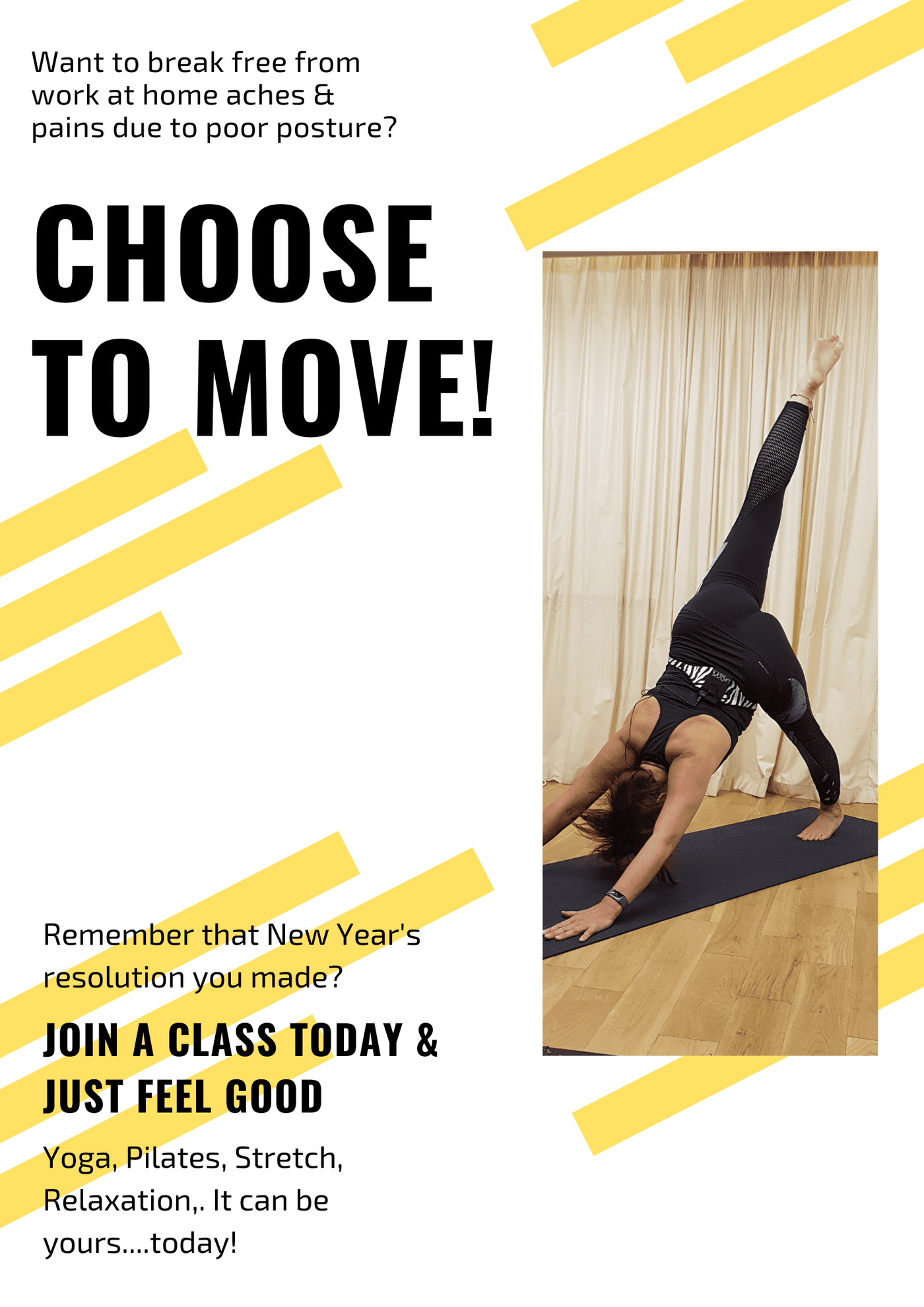 If you are working from home and feeling those aches & pains from being hunched over your laptop......... give yourself a break. Choose to move and feel fantastic for it!